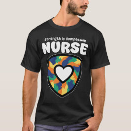 CAMISETA ENFERMEIRA - A FORÇA É COMPAIXÃO