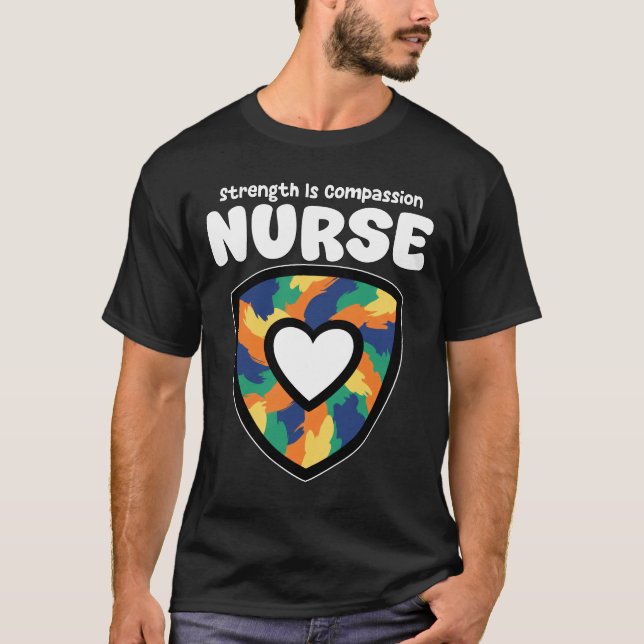 CAMISETA ENFERMEIRA - A FORÇA É COMPAIXÃO (Frente)