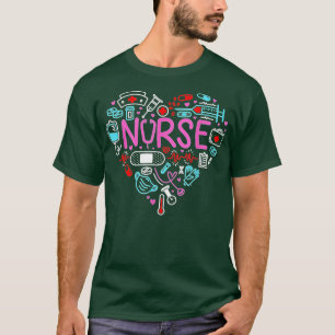 Camiseta Enfermeira Adorando Estudante RN Life Obrigado Pre