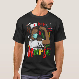 Camiseta Enfermeira Afro-Americana História Negra Orgulho B