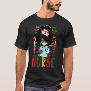 Camiseta Enfermeira Afro-Americana História Negra Orgulho B