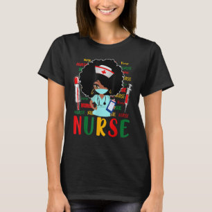Camiseta Enfermeira Afro-Americana História Negra Orgulho B