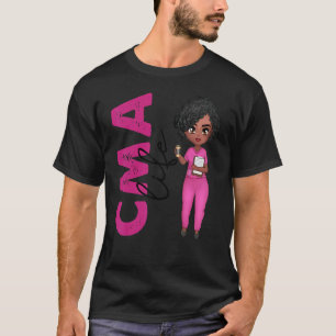 Camiseta Enfermeira Afro-Americana Negra Cma Saúde