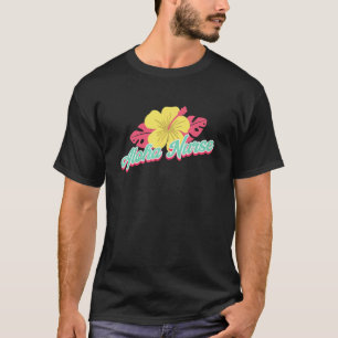 Camiseta Enfermeira Aloha Vida Rn Lpn Cna Assistência Médic