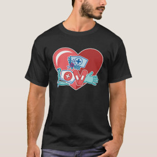Camiseta Enfermeira Ama Cuidados Extremos E Amor Para Pacie