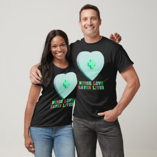 Camiseta Enfermeira ama salva vidas