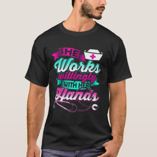 Camiseta Enfermeira Ama Vida de Estudante de Enfermagem Enf