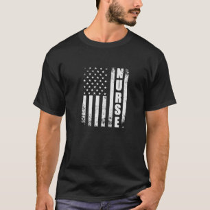 Camiseta Enfermeira American Flag Patriotic USA Stethoscope