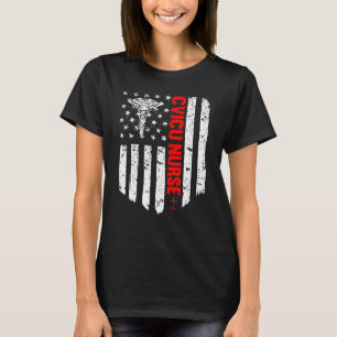 Camiseta Enfermeira Americana Bandeira Patriótica Rn Regist