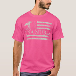Camiseta Enfermeira Americana Flag Usa Enfermando Cuidados
