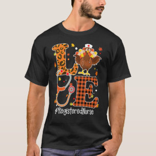 Camiseta Enfermeira Amor Rn Life Stethoscope Turquia Ação d