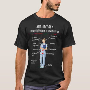 Camiseta Enfermeira ANATOMIA DE UM NP DE GERONTOLOGIA ADULT