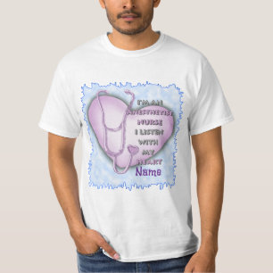 Camiseta Enfermeira Anestesiologista Coração Roxo