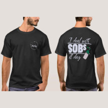 Enfermeira Azul Funny 2 lado Tipografia Oxygen SOB