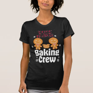 Camiseta Enfermeira Baking Crew família de Natal