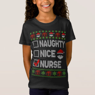Camiseta Enfermeira Bela Doida Papais noeis Xmas Feia Doce