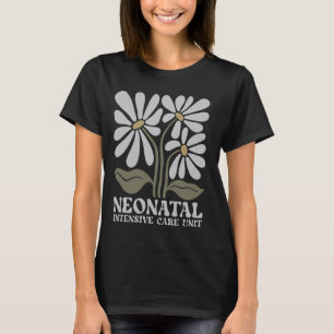 Camiseta Enfermeira Boho Floral Nicu Enfermeira Neonatal Eq
