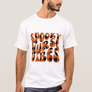 Camiseta Enfermeira Bonita e Spooky Halloween