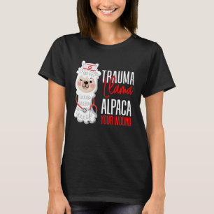 Camiseta Enfermeira Bonita Paramédico EMT Alpaca Seu Trauma