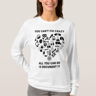 Camiseta Enfermeira bonito do coração da enfermeira