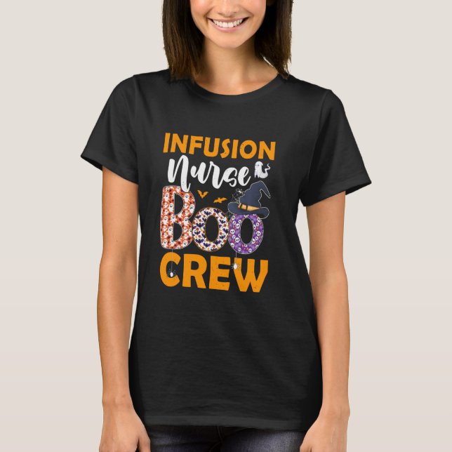 Camiseta Enfermeira Boo Crew Spooky Boo Ghost Halloween (Frente)