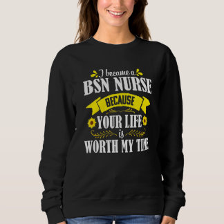 Camiseta Enfermeira BSN Citação de Girassol Graduação Médic