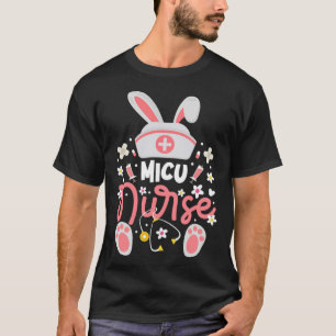 Camiseta Enfermeira Bunny MICU Enfermeira Cute Bunny Orelha