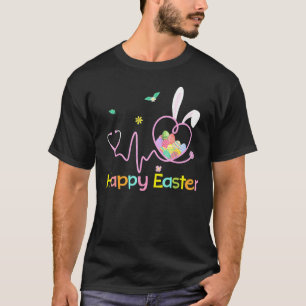 Camiseta Enfermeira Bunny Stethoscope Ovos de Felz pascoa C