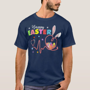 Camiseta Enfermeira Bunny Stethoscope Ovos de Felz pascoa C