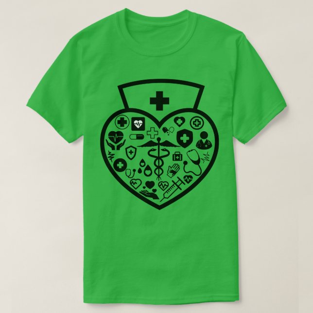 Camiseta Enfermeira Cardíaca 1 (Frente do Design)