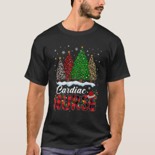 Camiseta Enfermeira Cardíaca Árvore de Natal Estampa de Leo
