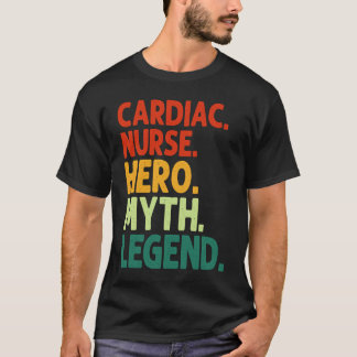 Camiseta Enfermeira Cardiaca Heroi Mito Lenda Vintage  Enfe