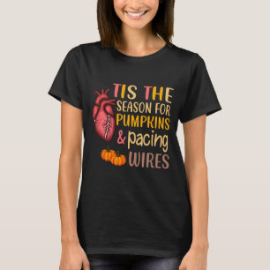 Camiseta Enfermeira cardíaca masculina outono abóbora