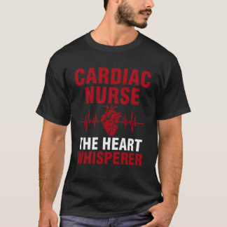 Camiseta enfermeira cardíaca o sussurrador do coração cardí