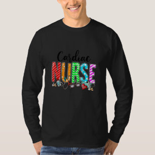 Camiseta Enfermeira Cardíaca Xadrez Vermelha Amor Coração E