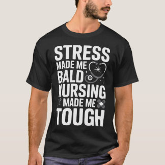 Camiseta Enfermeira Careca Sem Cabelo Rn Enfermagem Médica
