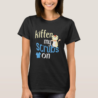 Camiseta Enfermeira Cirurgiã Kitten Jalecos Técnico Veteri