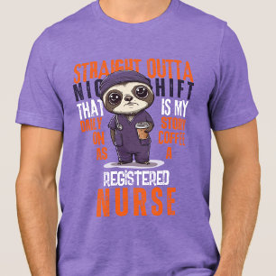 Camiseta Enfermeira Cirúrgica Médica do Turno Noturno Diári