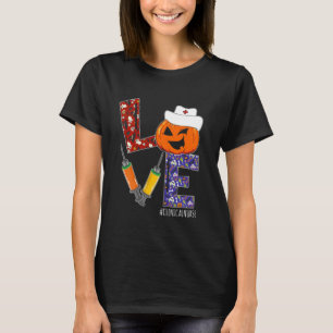 Camiseta Enfermeira Clínica Adora Enfermeira Vida Halloween