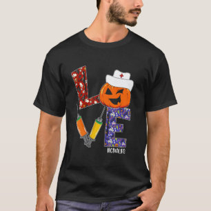 Camiseta Enfermeira CNA Ama a Vida de Enfermeira no Hallowe