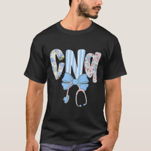 Camiseta Enfermeira Cna Azul Enfermeira Arco Esetoscópio Fl