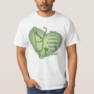 Camiseta Enfermeira CNA de Coração Verde