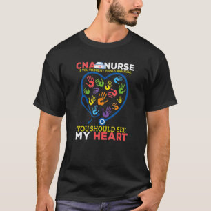 Camiseta Enfermeira Cna Você Deveria Ver Meu Coração Enferm
