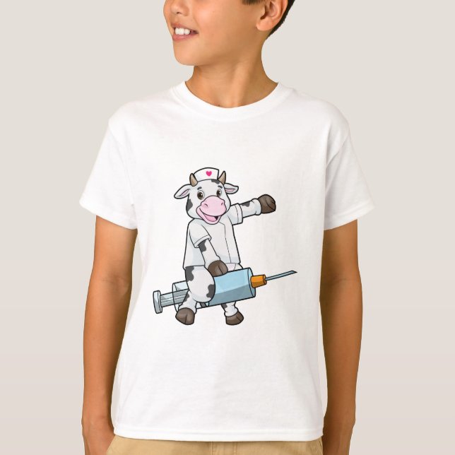 Camiseta Enfermeira com Coração e Seringa (Frente)