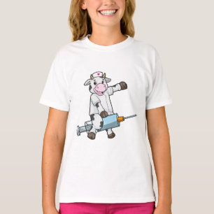 Camiseta Enfermeira com Coração e Seringa