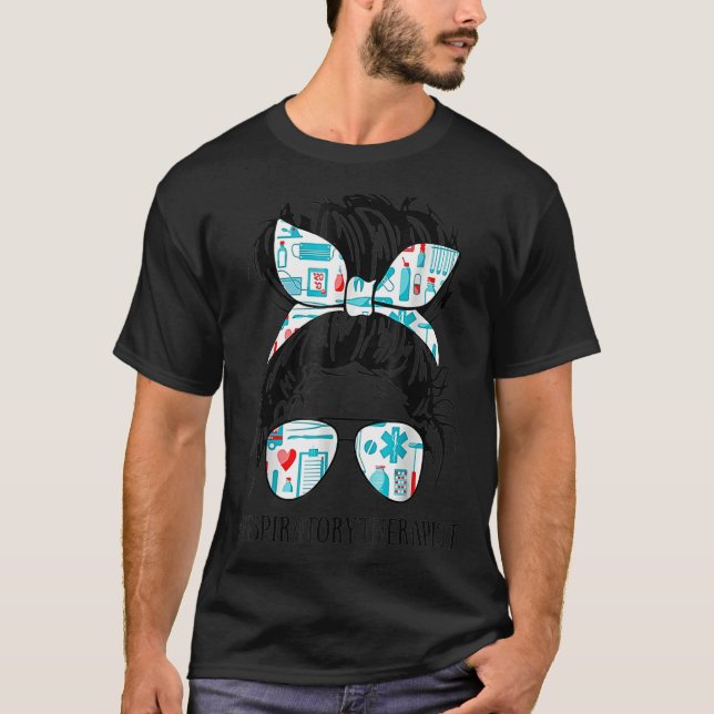 Camiseta Enfermeira com freios de cabelo Mensal (Frente)