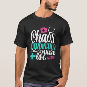 Camiseta Enfermeira Coordenadora de Caos Vida Piada de En