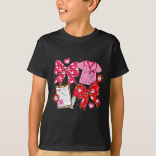 Camiseta Enfermeira Coquette Laço de São Valentão Enfermeir