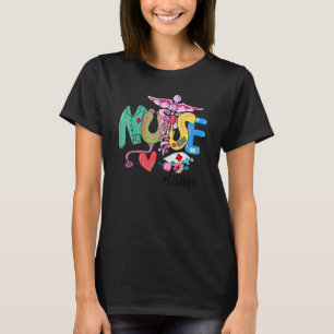 Camiseta Enfermeira Coração Estetoscópio Cna Vida Enfermeir