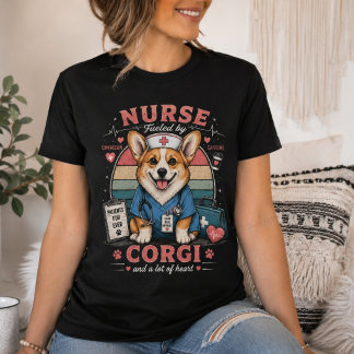 Camiseta Enfermeira Corgi – Enfermeira Corgi Fofa Engraçada